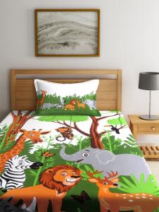 Zoo Print Bedsheet | Single Bedsheet