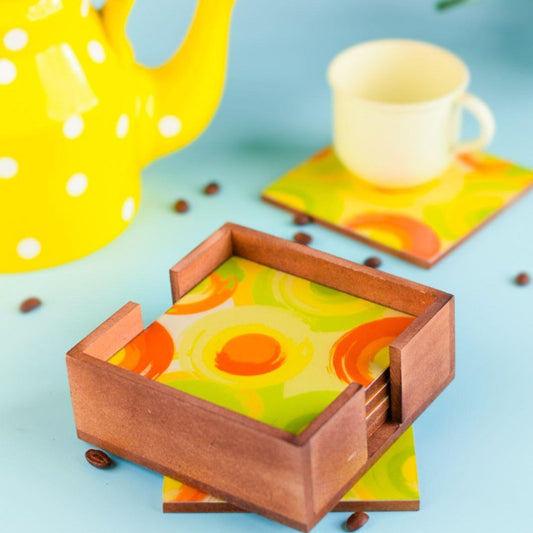 Wooden Citrus Coaster | Set of 6