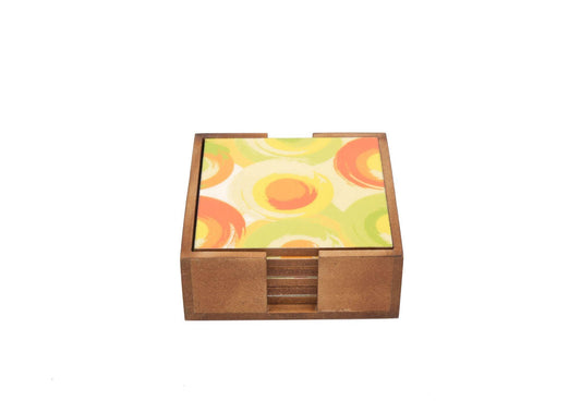 Wooden Citrus Coaster | Set of 6