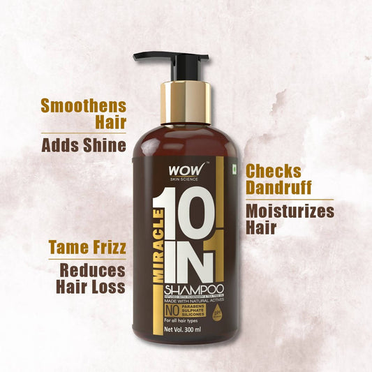 Wow Skin Science Miracle 10 in 1 Shampoo - 300 ml