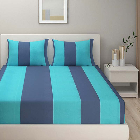 Blue Magical Linea  Cotton Bedding Set | Double Size