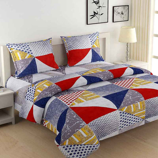 Multicolor Grand Opal Cotton Bedding Set | Double Size