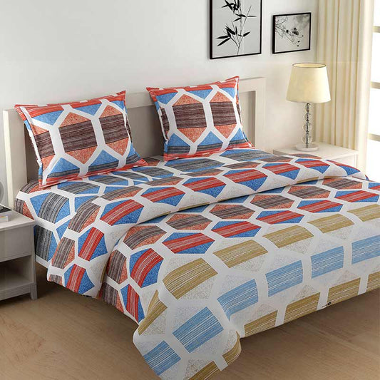 Multicolor Cotton Bedding Set | Double Size