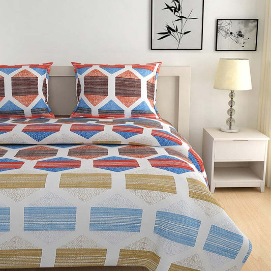 Multicolor Cotton Bedding Set | Double Size