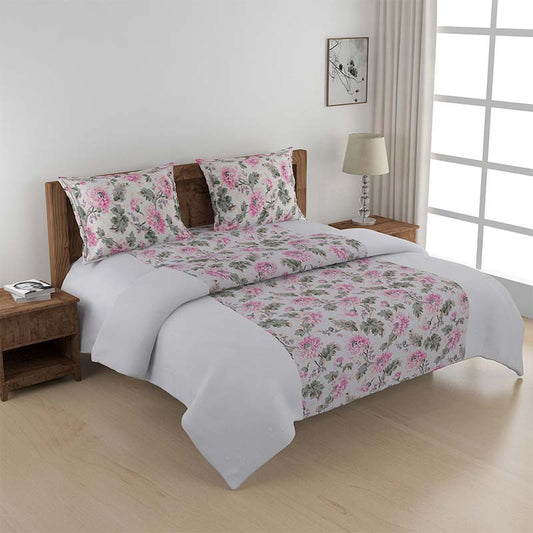 White Paradise Cotton Bedding Set | Double Size