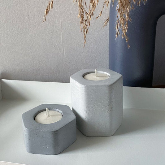 Concrete Tea Light Holder | Set of 2