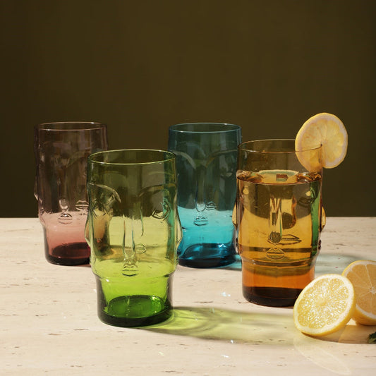 Glass Assorted Malibu Tall Tiki Glasses | Set Of 2