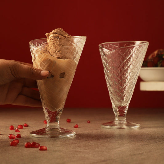 Glass Gelato Icecream Cups | Set Of 2