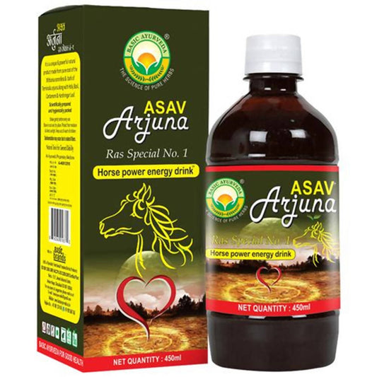 Basic Ayurveda Asav Arjuna Ras Special No.1 Horse Power Energy Drink - 450 ml