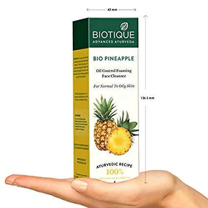 Biotique Advanced Ayurveda Bio Pineapple Oil Control Foaming Face Cleanser - 120 ml