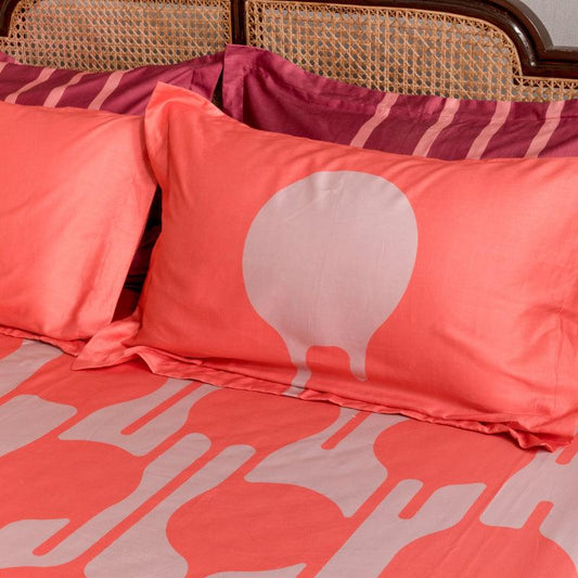 Coral DripDrip Bedding Set | King Size