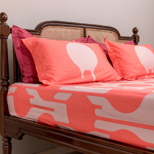 Coral DripDrip Bedding Set | King Size