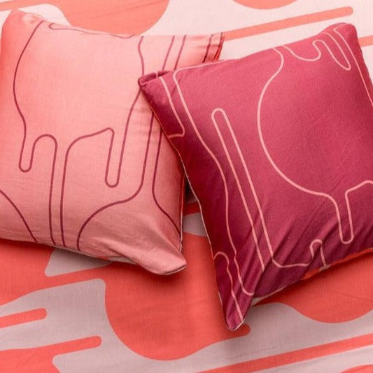 Coral DripDrip Cushion Covers | Set of 2