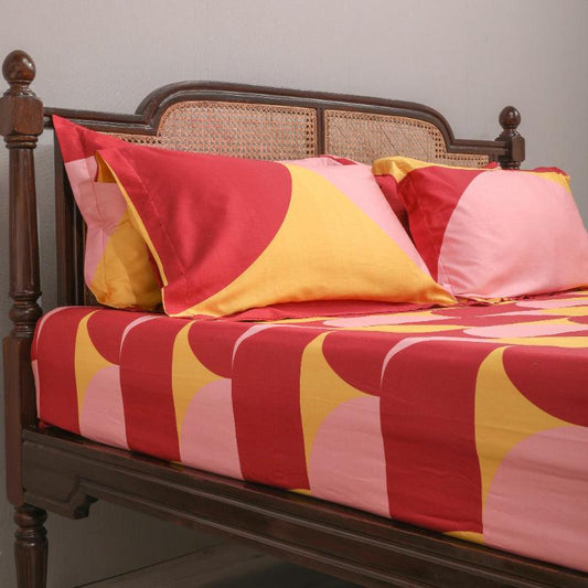 Hot Red Echo Bedding Set | King Size