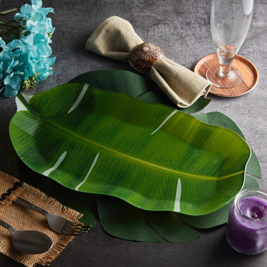 Banana Leaf Designer Serving Platter | Set of 2