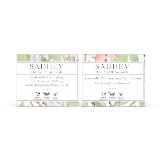 Sadhev The Ayurvedic AM-PM Moisturizing Duo With SPF