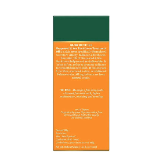 Biotique Glow Restore Grapeseed & Sea Buckthorn Treatment Oil - 30 ml
