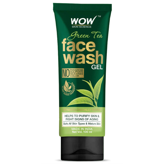 Wow Skin Science Green Tea Face Wash Gel - 100 ml