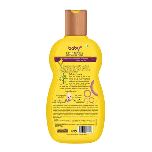 Lotus Herbals Baby+ Little Bubbles Body Wash & Shampoo