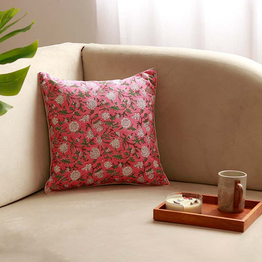 Iris Cotton Cushion Cover | Set of 2 | 16 x 16 inch