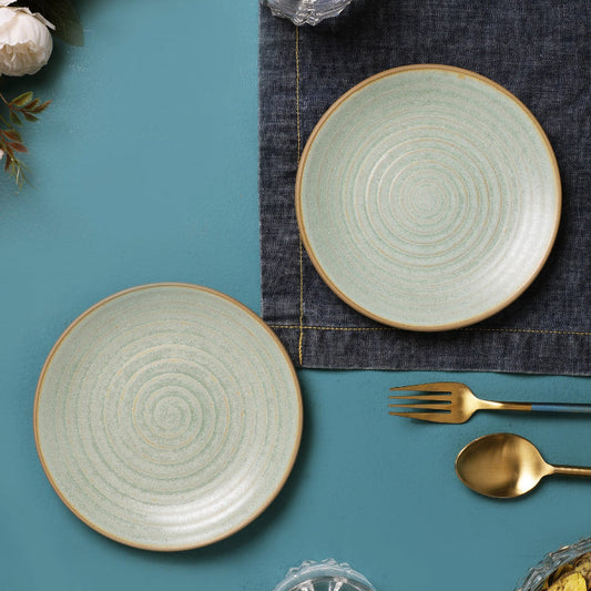 Ceramic Swirls Dinner Plates | Set of 2