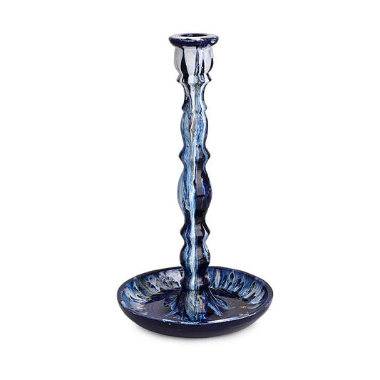 Benigno Sapphire Shine Candle Holder | Single