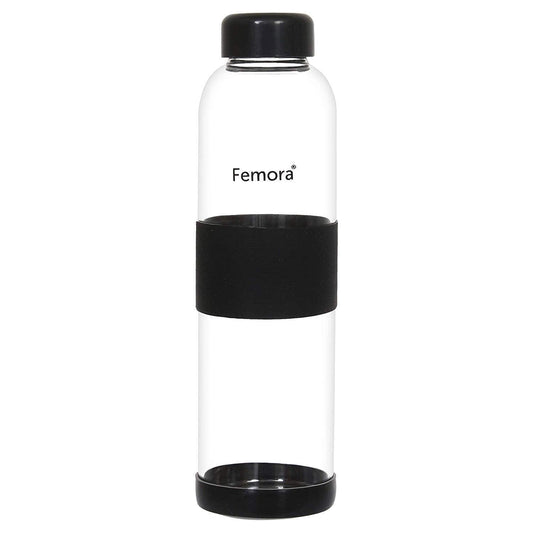 Borosilicate Glass Silicone Grip Fridge Bottle | Set of 4