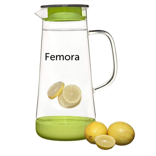 Borosilicate Glass Jug with SS Metallic Lid | 1500 ml