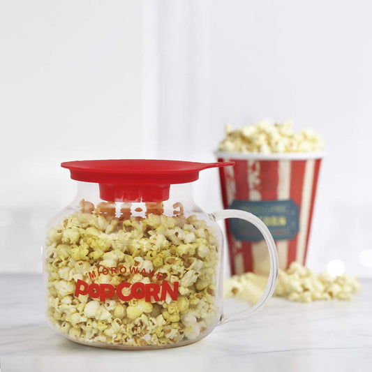 Borosilicate Glass Microwave Safe Popcorn Maker | 2L