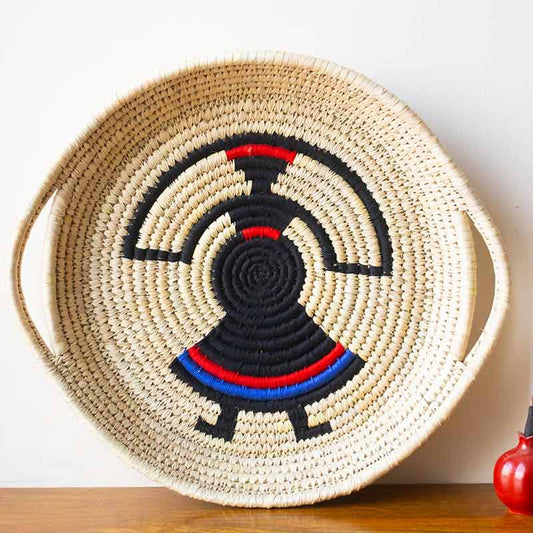 Tribal Dance Handmade Round Serving Tray