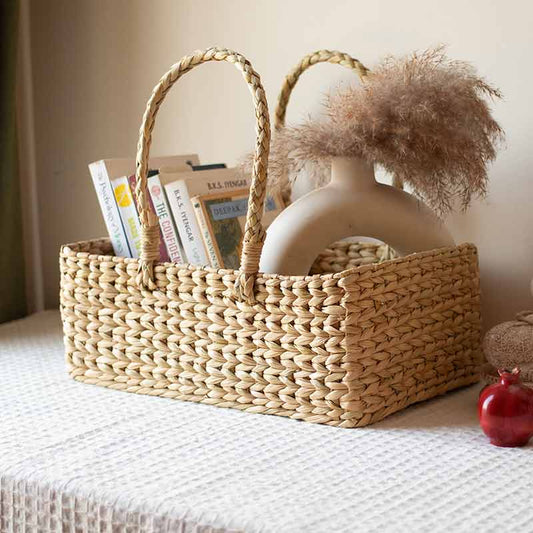 Kauna Grass Square Hamper Basket