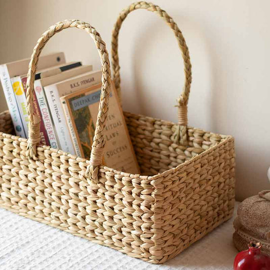 Kauna Grass Square Hamper Basket