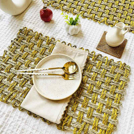 Sabai Grass  Natural Square Placemats | Set of 2