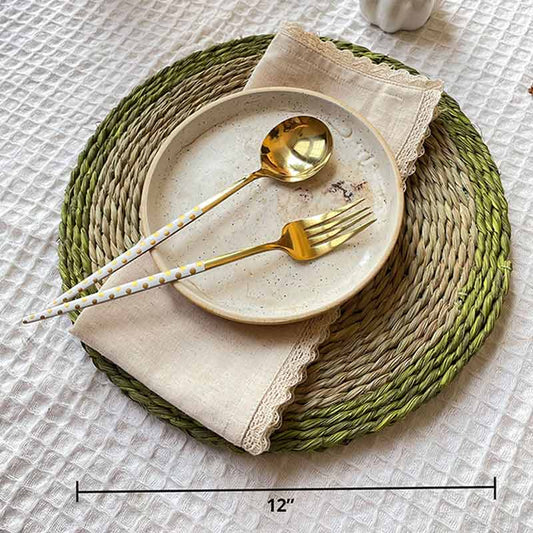 Sabai Grass Dual Color Round Placemats | Set of 2