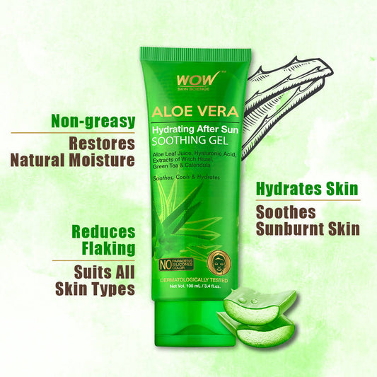 Wow Skin Science Aloe Vera Hydrating After Sun Soothing Gel - 100 ml