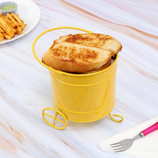 Yellow Round Snacks Platter