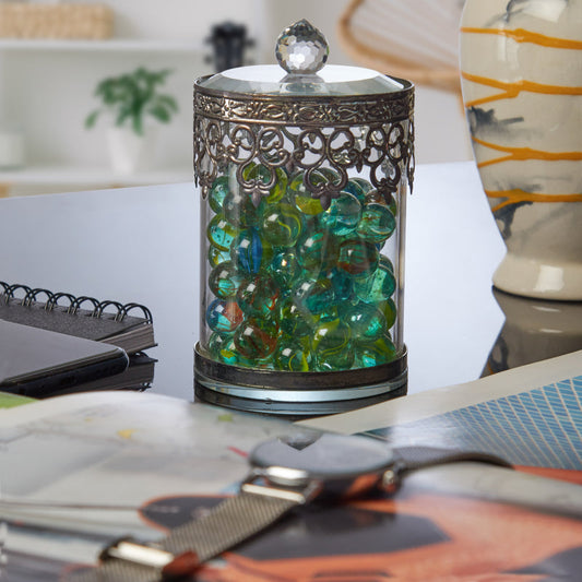 Glass Jar with Crystal Lid