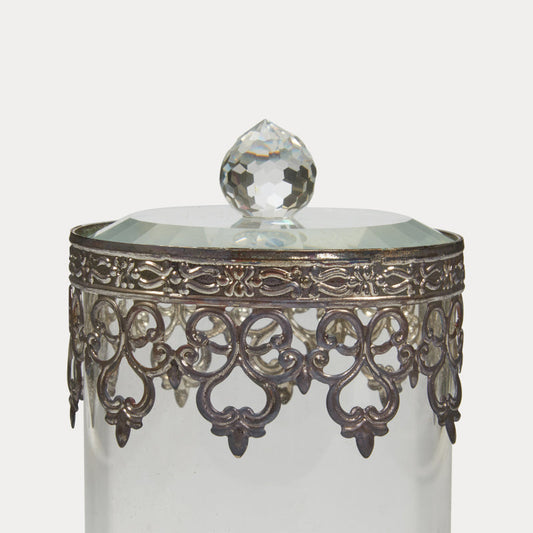 Glass Jar with Crystal Lid