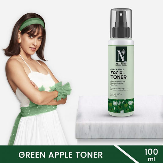 NutriGlow Advanced Organic Green Apple Facial Toner - 100 ml