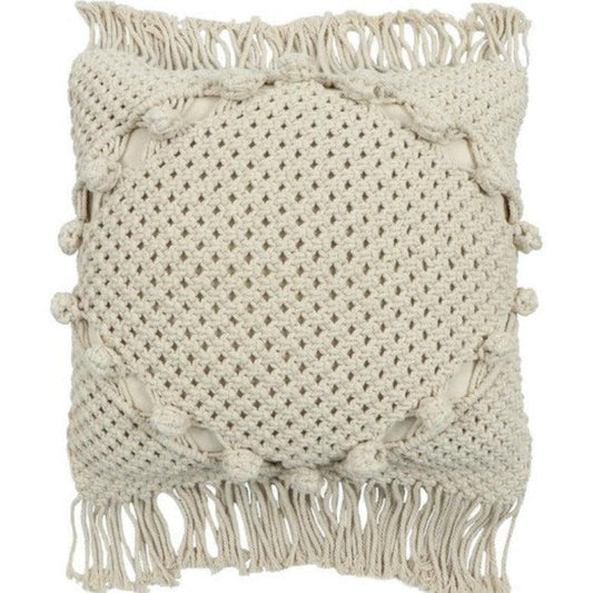 Perforated Macrame Cushion Cover | Set of 2