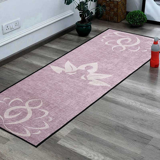 Lotus Pink Polyester Yoga Mat