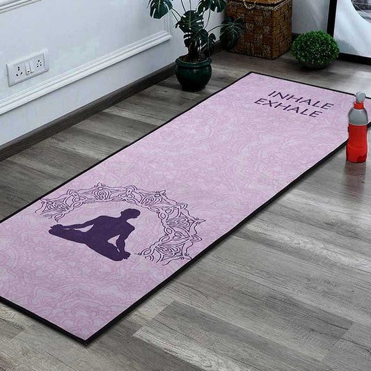 Inhale Exhale Rust Polyester Yoga Mat