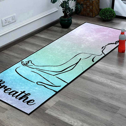 Breathe Aqua Polyester Yoga Mat
