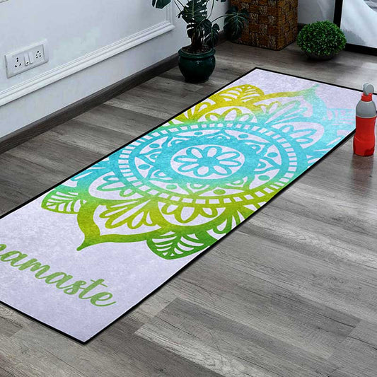 Namaste Green Polyester Yoga Mat