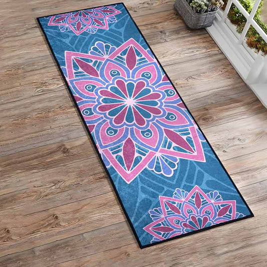 Circle Purple Polyester Yoga Mat