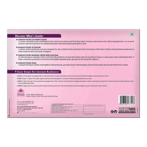 Lotus Herbals Radiant Pearl Facial Kit for Lightening