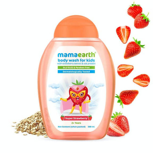 Mamaearth Super Strawberry Body Wash for Kids with Strawberry - 300 ml