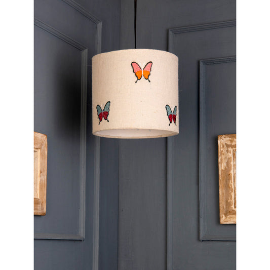 Embroided Butterflies Hanging Shade