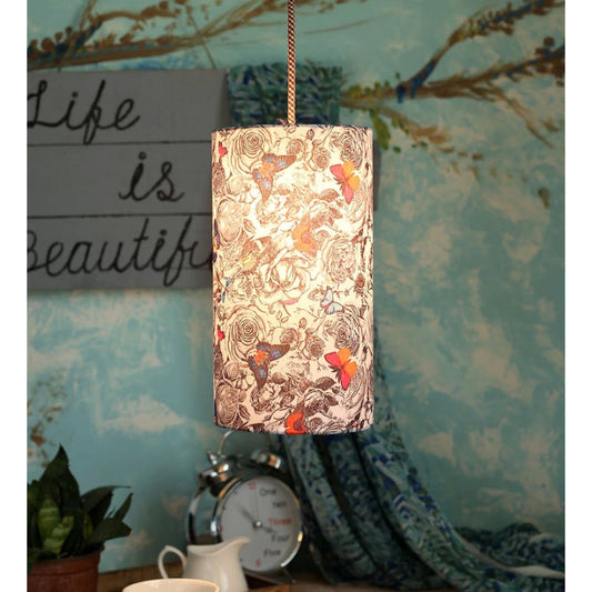 Butterfly Cylindrical Hanging Shade