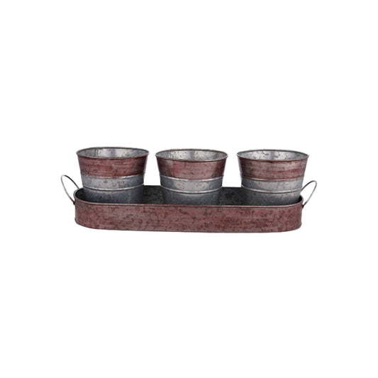 Silver Herb Set Round